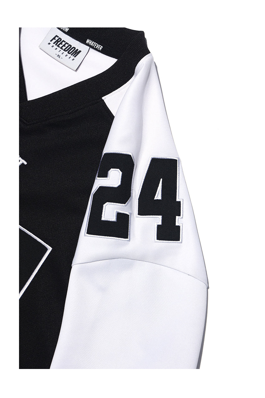 ALLIRGHT Long Sleeve Rugby Jersey (Black/White)