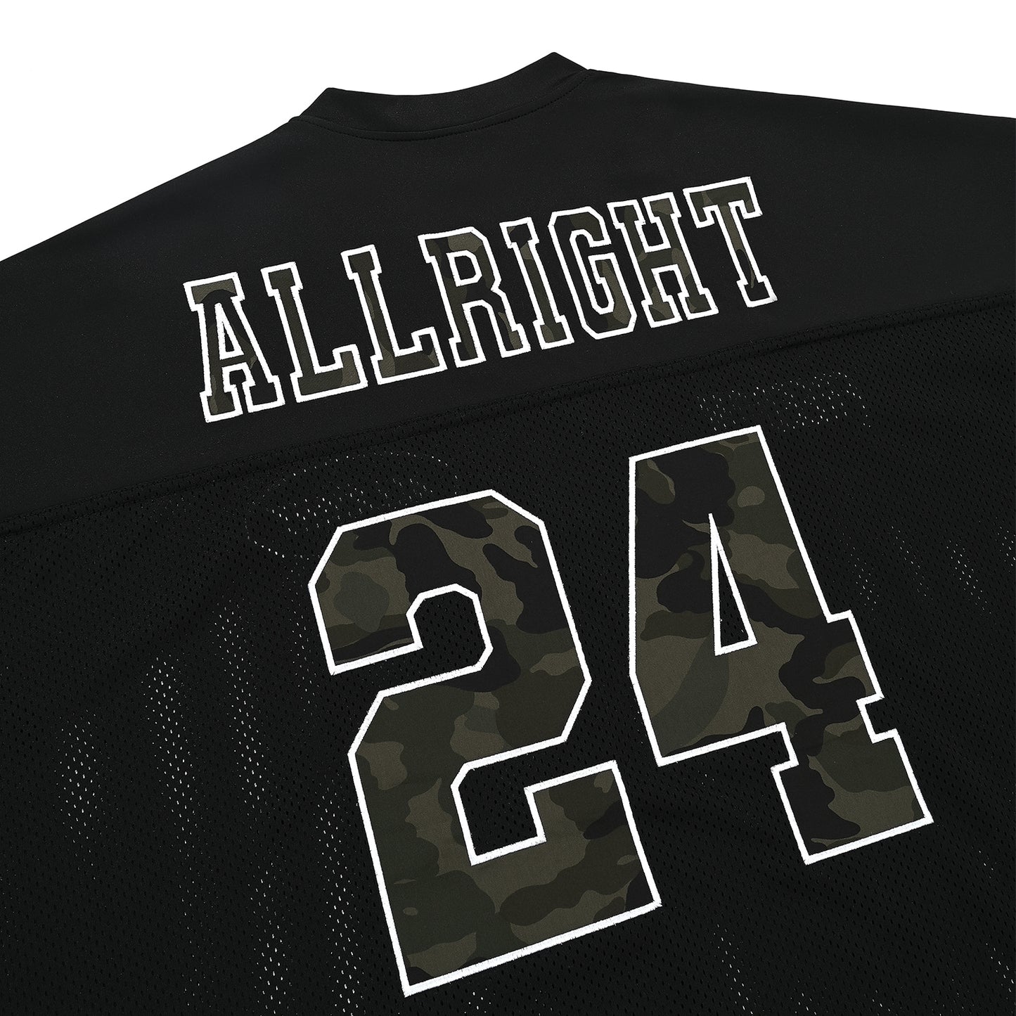 ALLRIGHT Camo Mesh Rugby Jersey (Black)