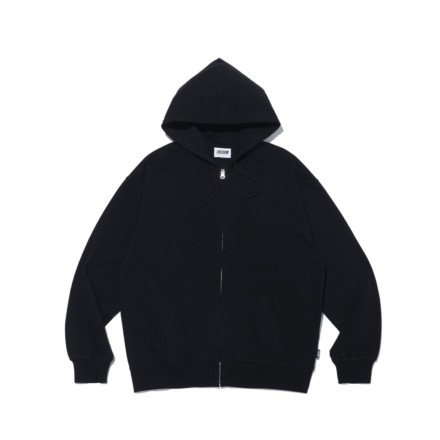 Back Print Hooded Zip-up (Black/Gray)