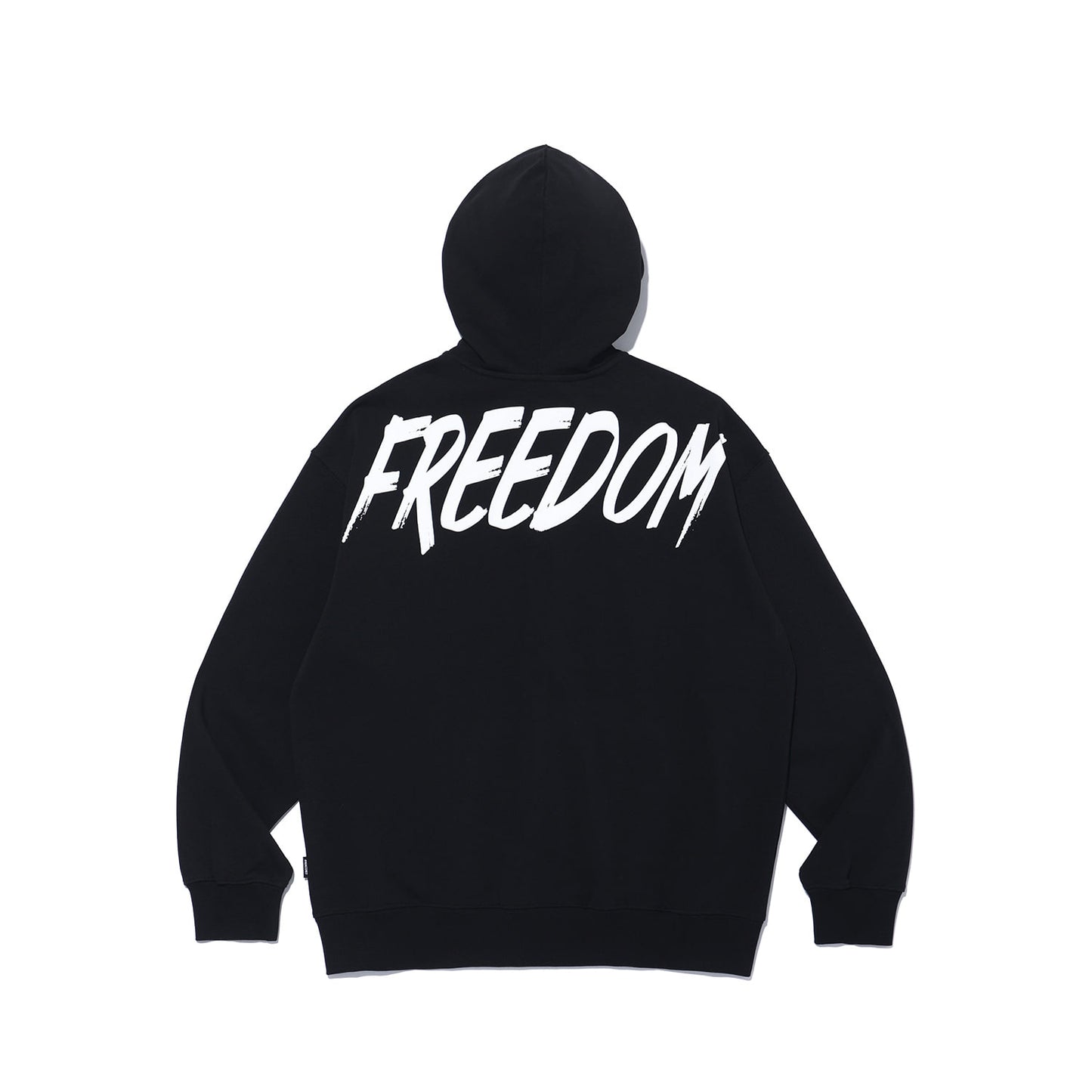 Back Print Hooded Zip-up (Black/White)