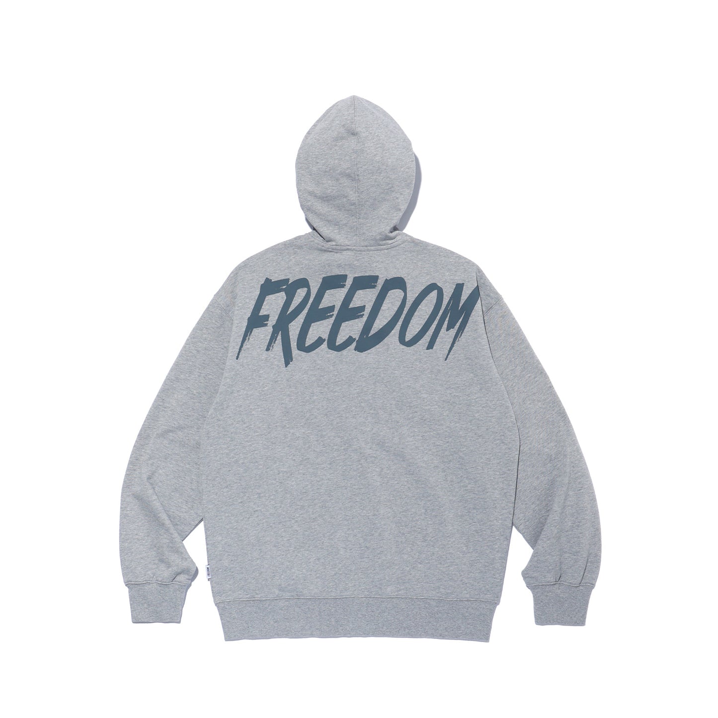 Back Print Hooded Zip-up (Gray)