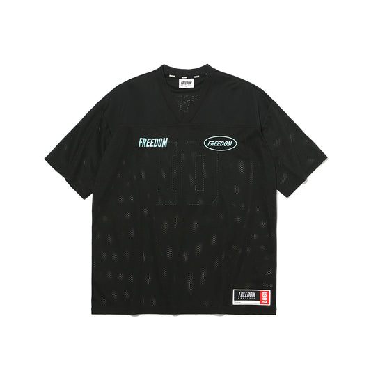 Freedom Mesh Rugby Jersey (Black/Light Teal)