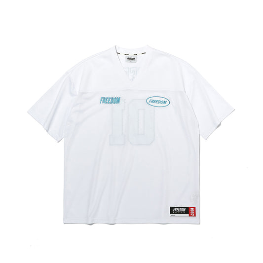 Freedom Mesh Rugby Jersey (White/Sky Blue)