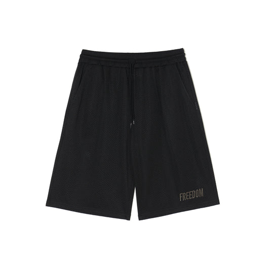 Basic Mesh Bermuda Shorts (Black)