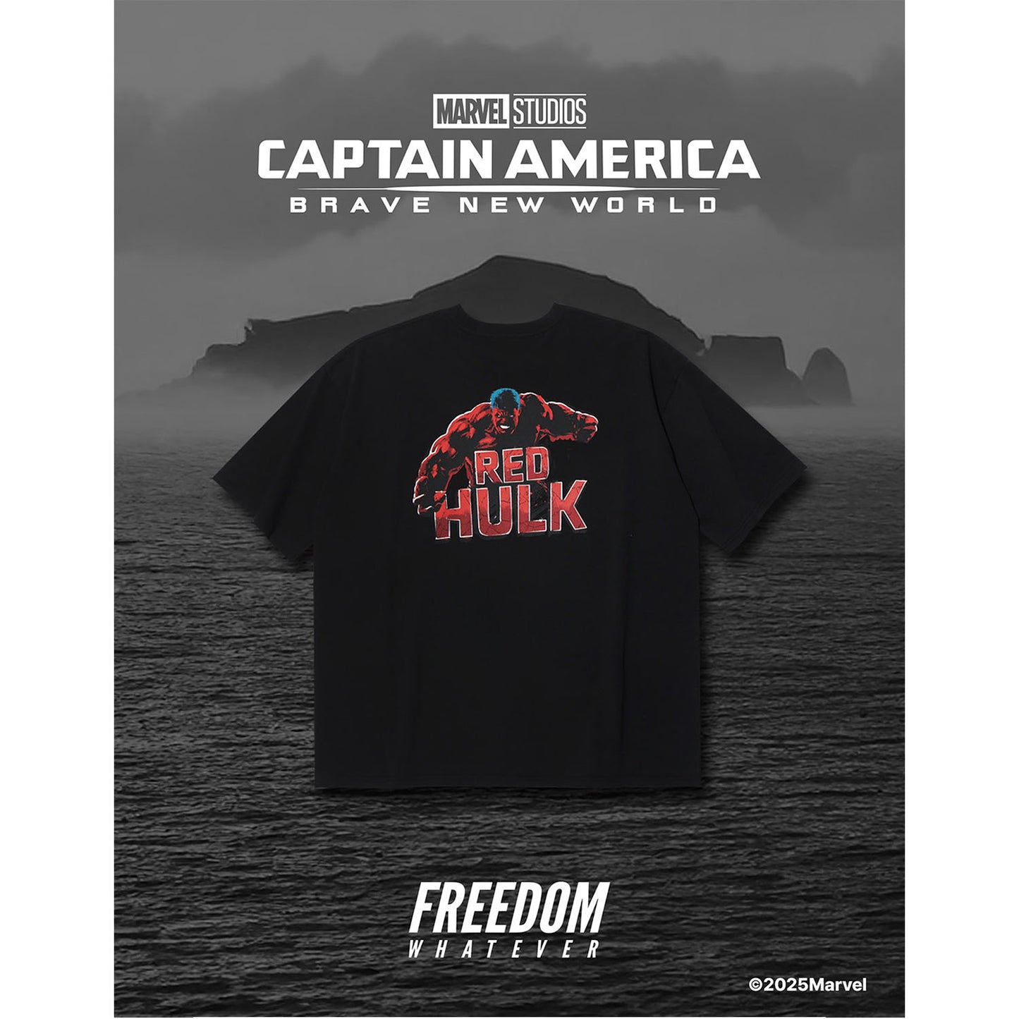 Brave New World Red Hulk_T-Shirt (Black)