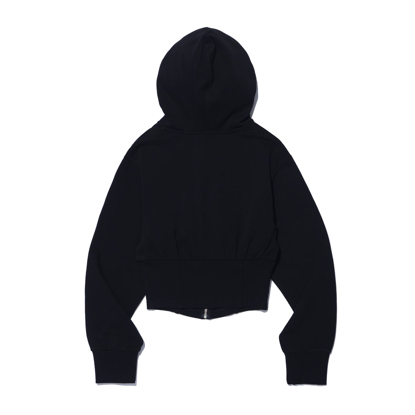 Corset Slim Hooded Zip-up (Black)