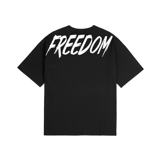 FREEDOM Overfit Back Printing T-shirt (Black)