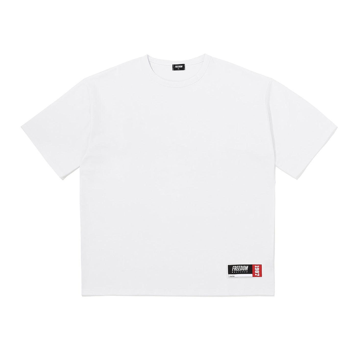 FREEDOM Overfit Back Printing T-shirts (White)