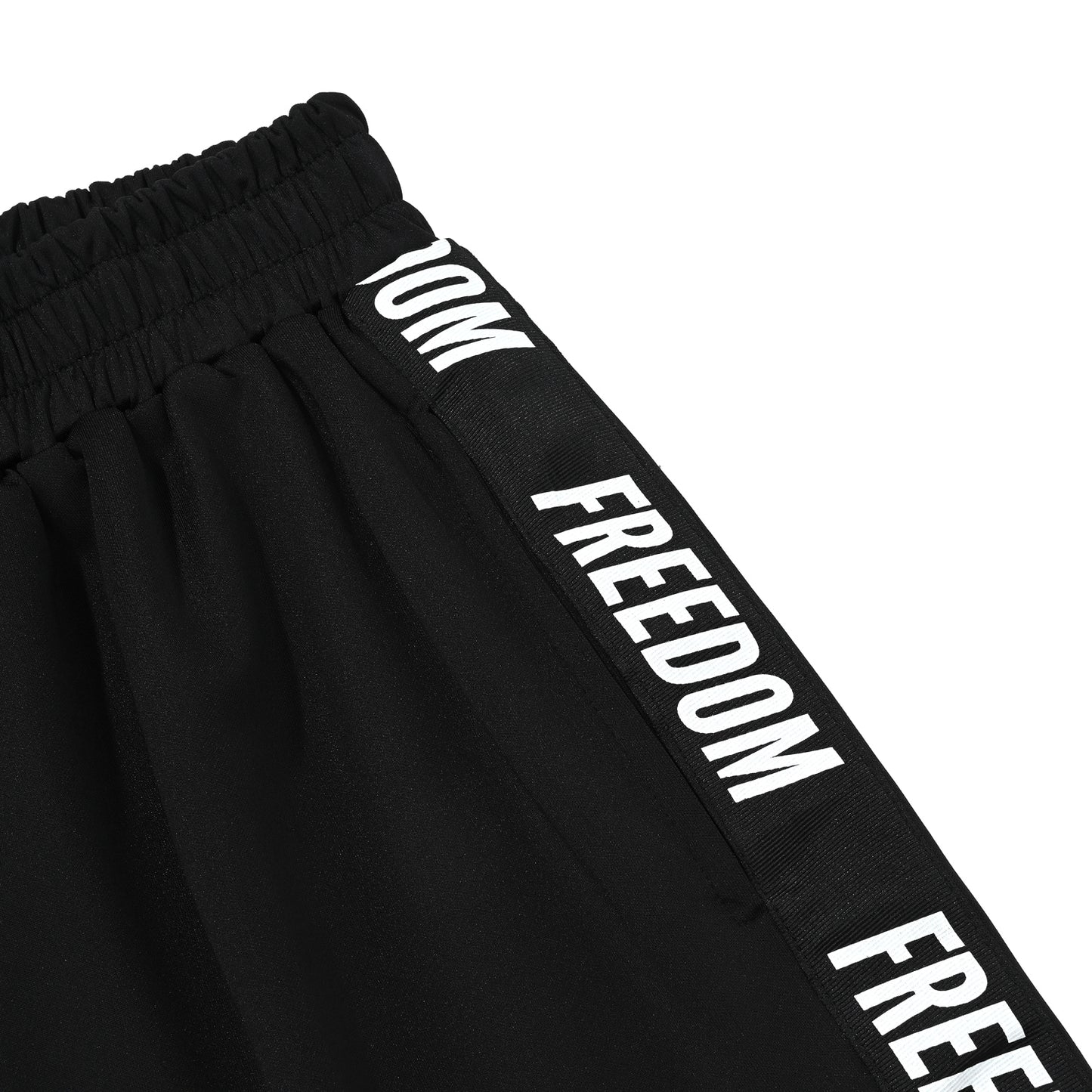 FREEDOM Lettering Bermuda Shorts (Black/White)