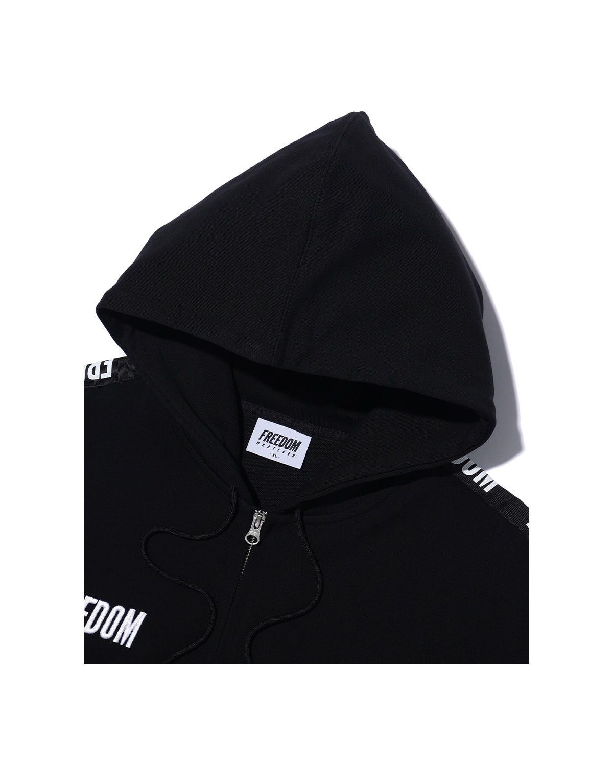 FREEDOM Lettering Hood Zip-up (Black)