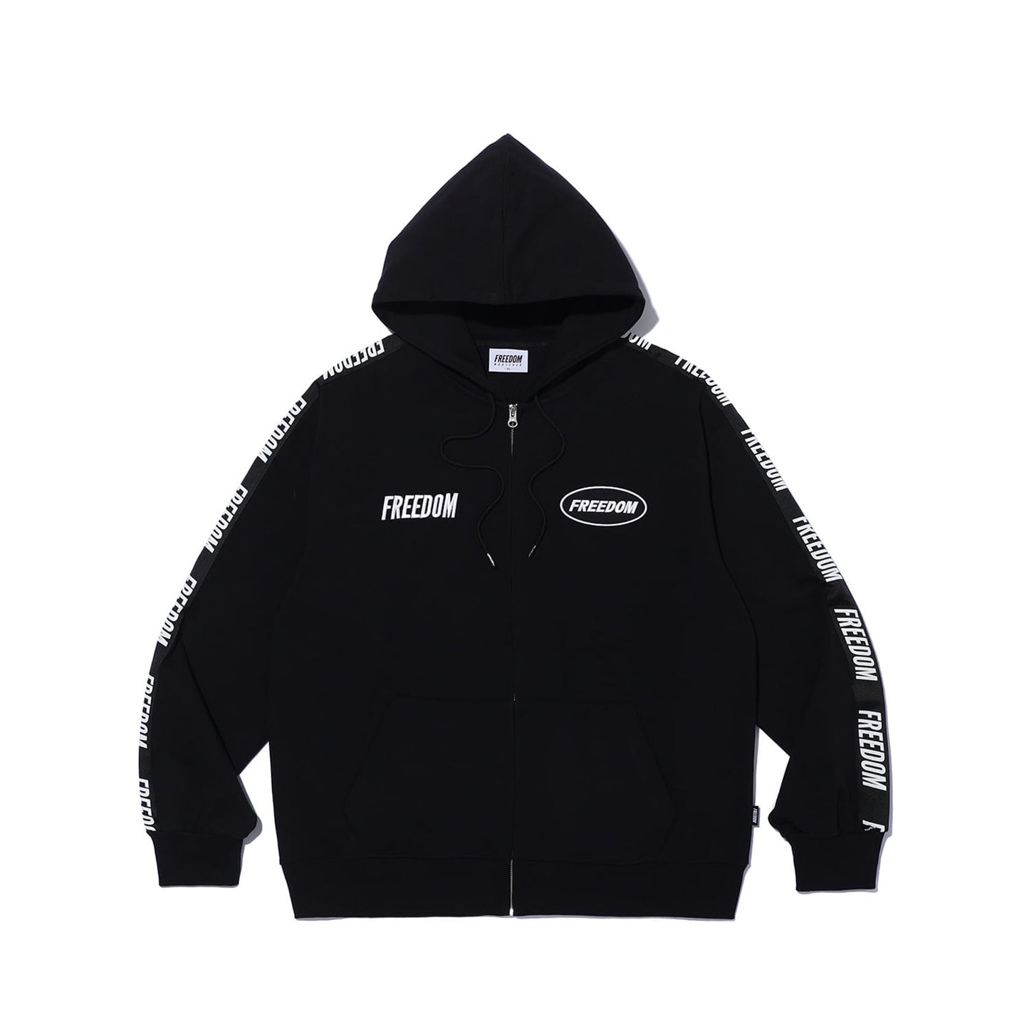 FREEDOM Lettering Hood Zip-up (Black)