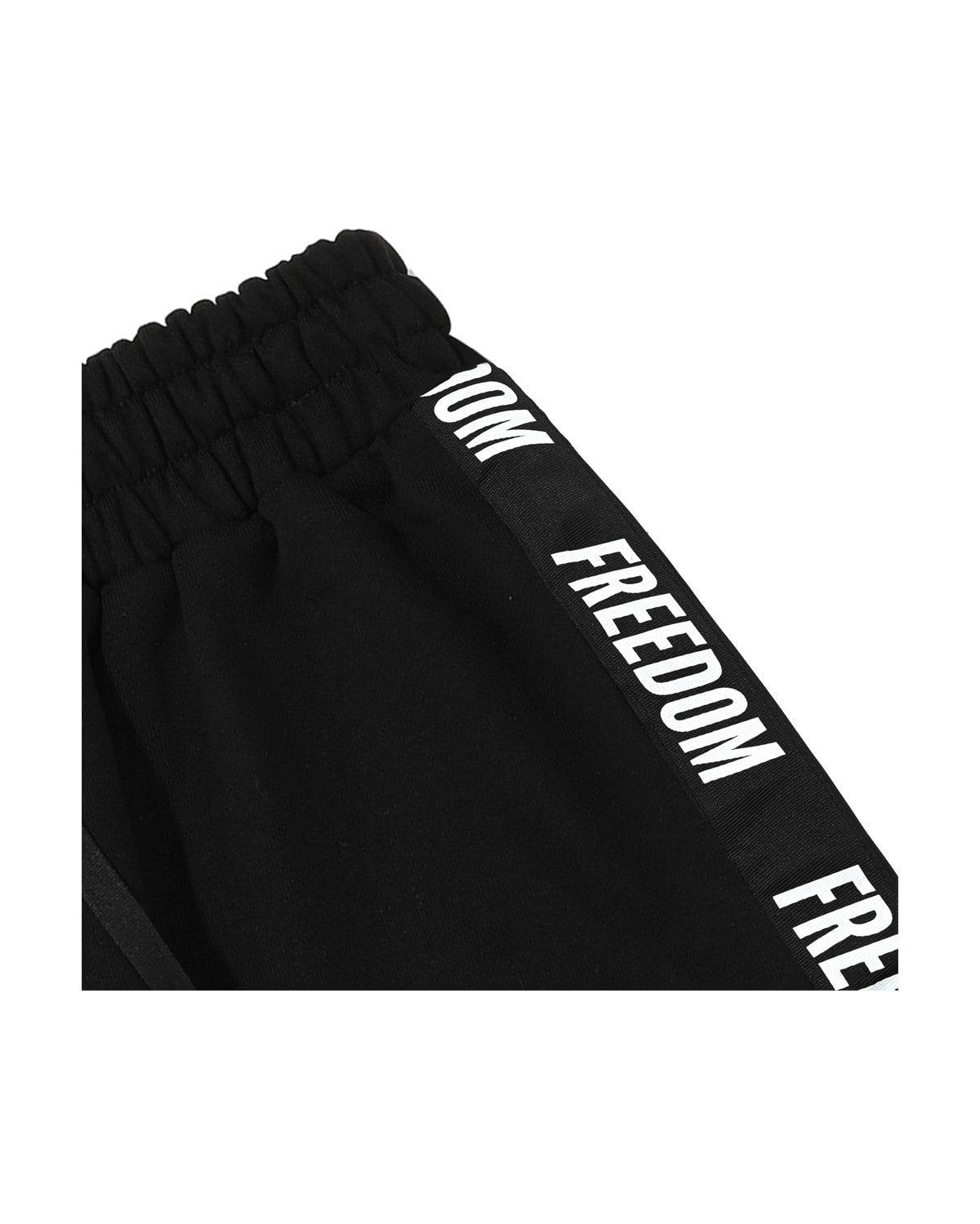 FREEDOM Lettering Cotton Pants (Black)