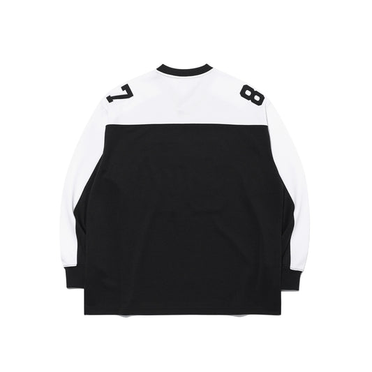 Long Sleeve Rugby Jersey (Black/White)