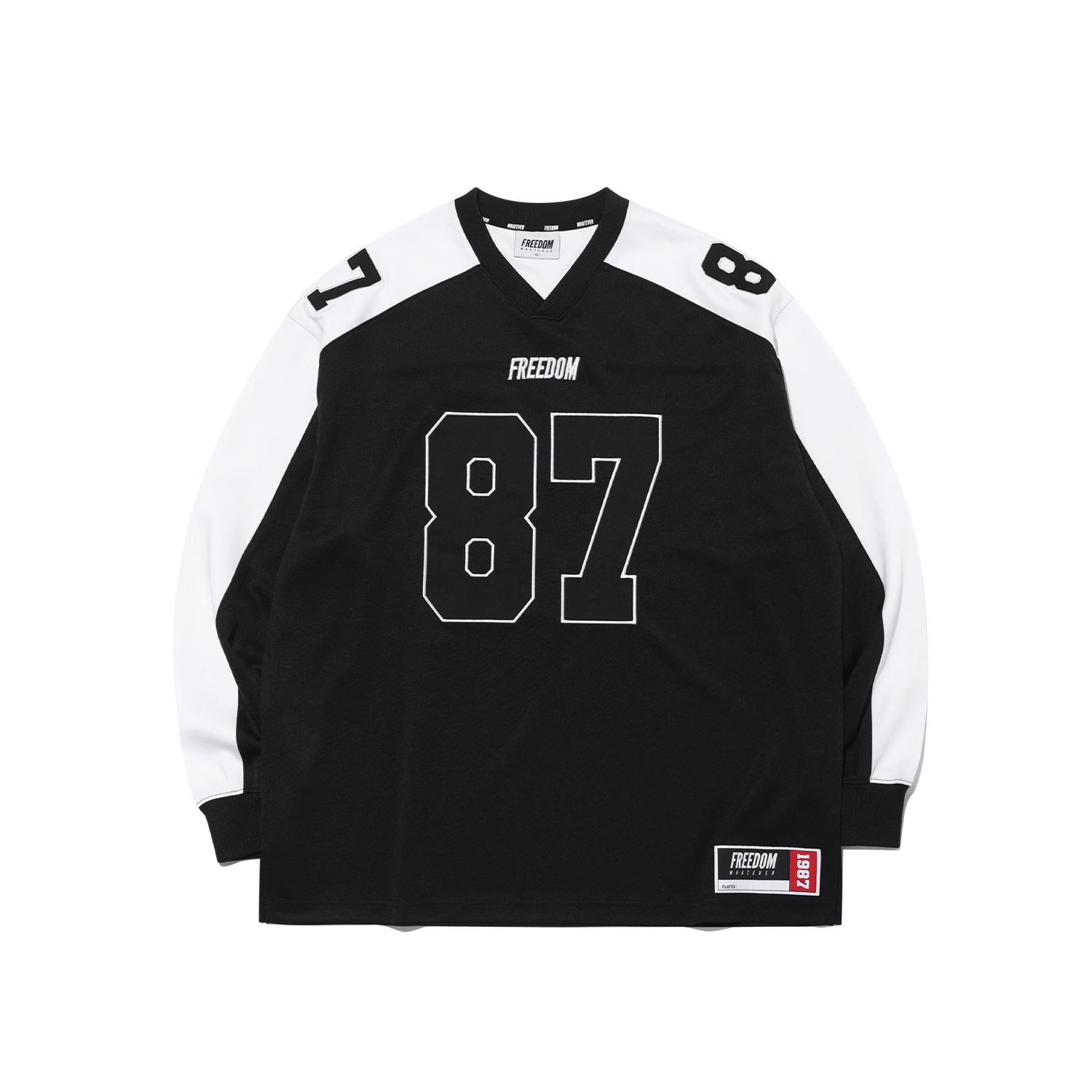 Long Sleeve Rugby Jersey (Black/White) – Freedom Whatever HK