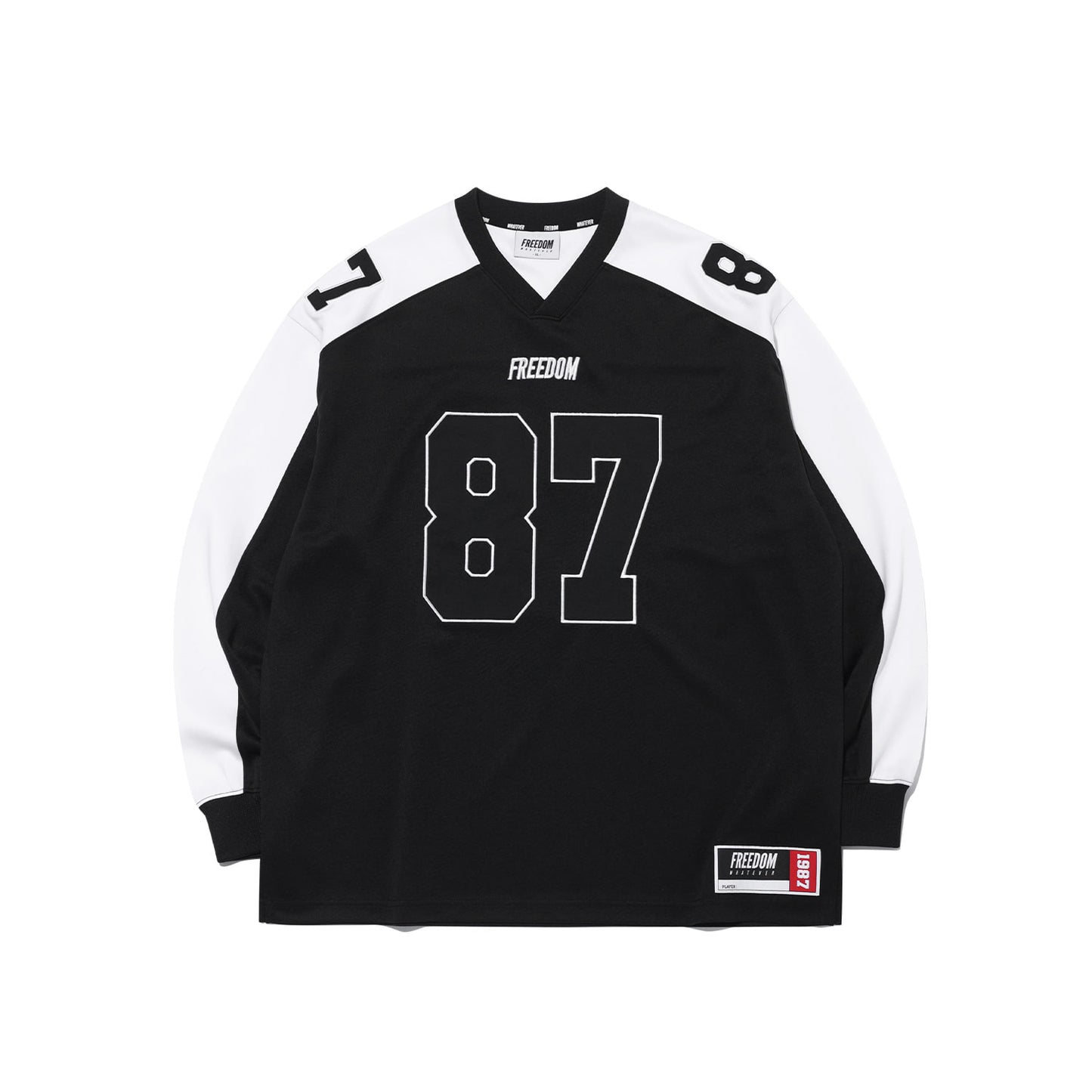 Long Sleeve Rugby Jersey (Black/White)