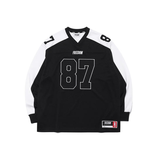 Long Sleeve Rugby Jersey (Black/White)