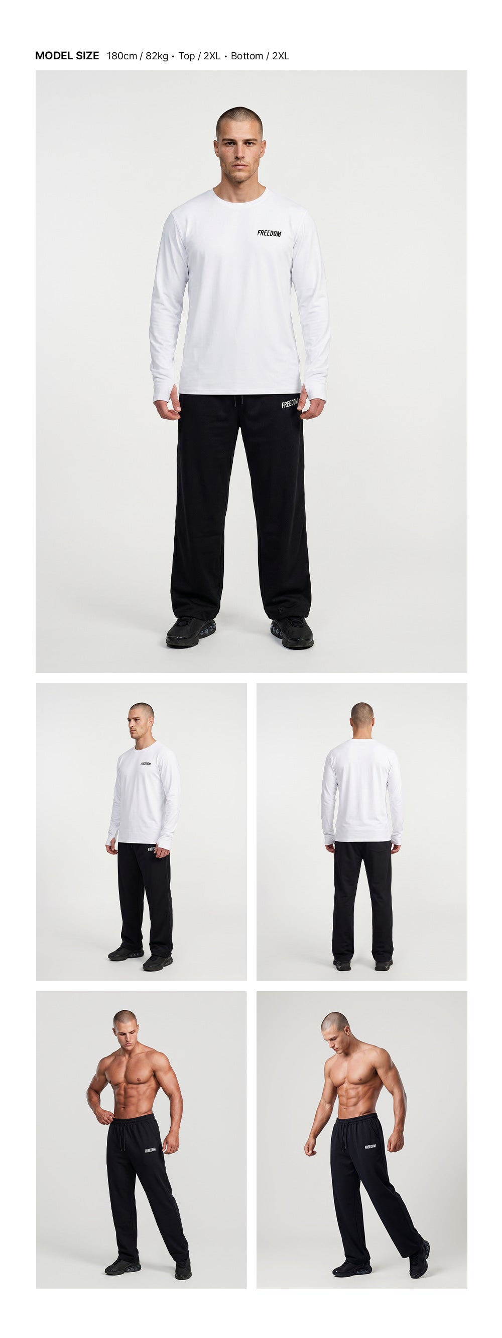 Essential Elastic Waist Wide Pants (Black)