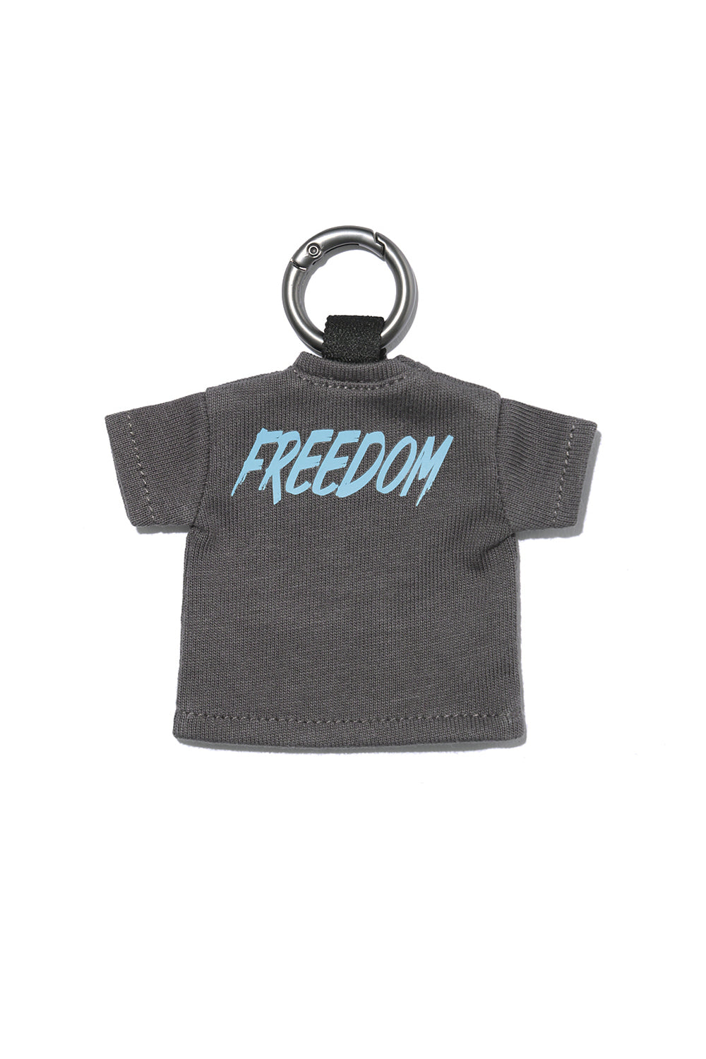 Mini Back Print T-Shirts Keyring (Dark Gray/Blue)