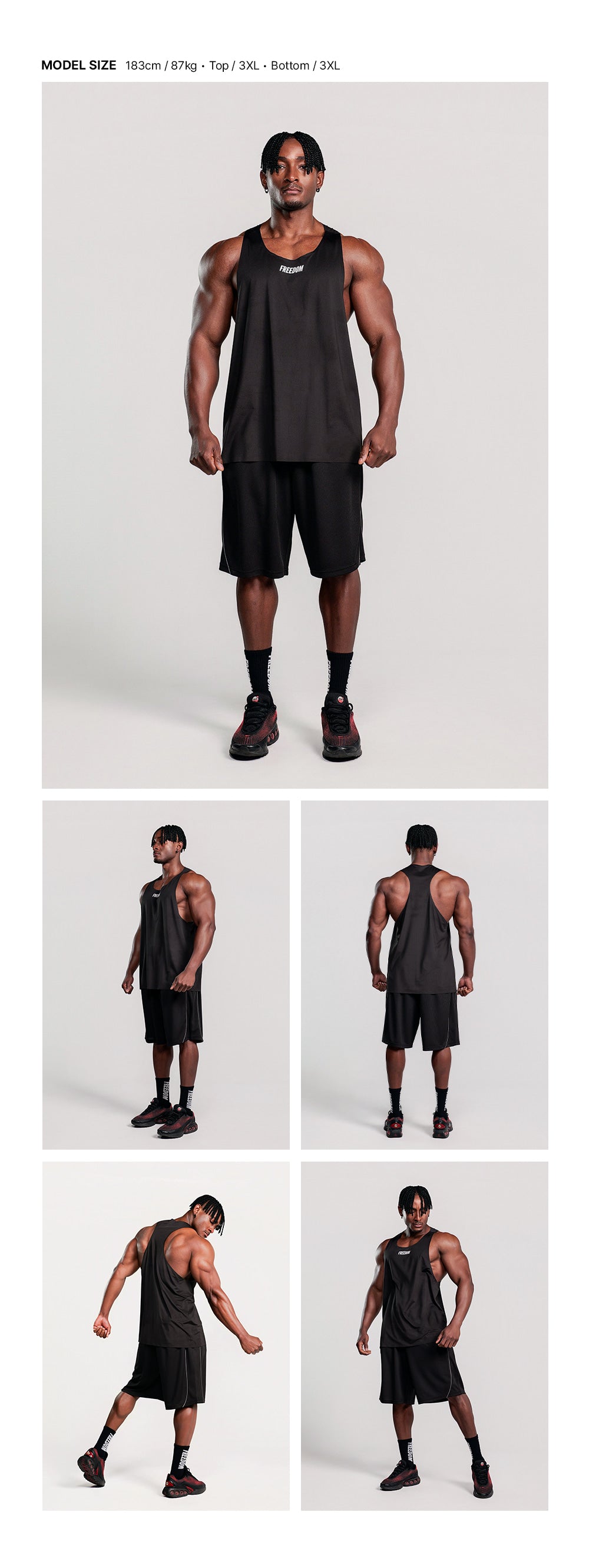 Air T-BACK Singlet (Black)