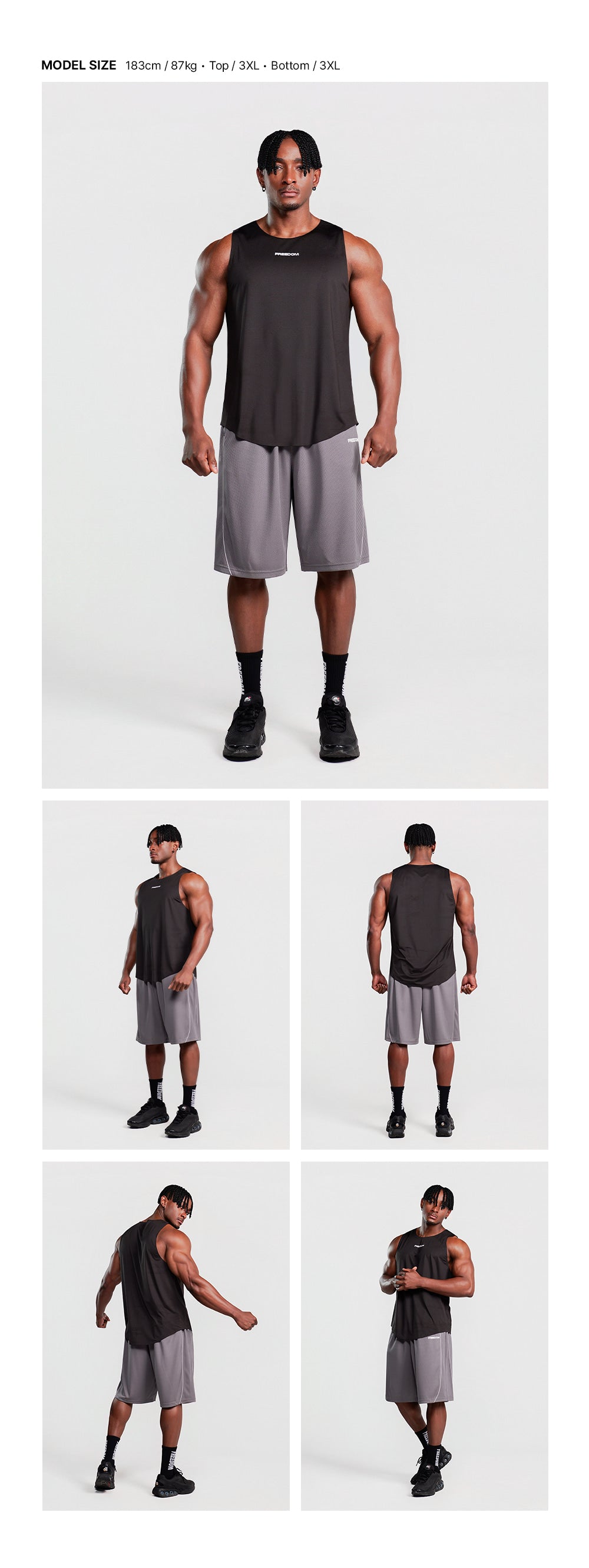 Air Muscle Core Singlet (Black)