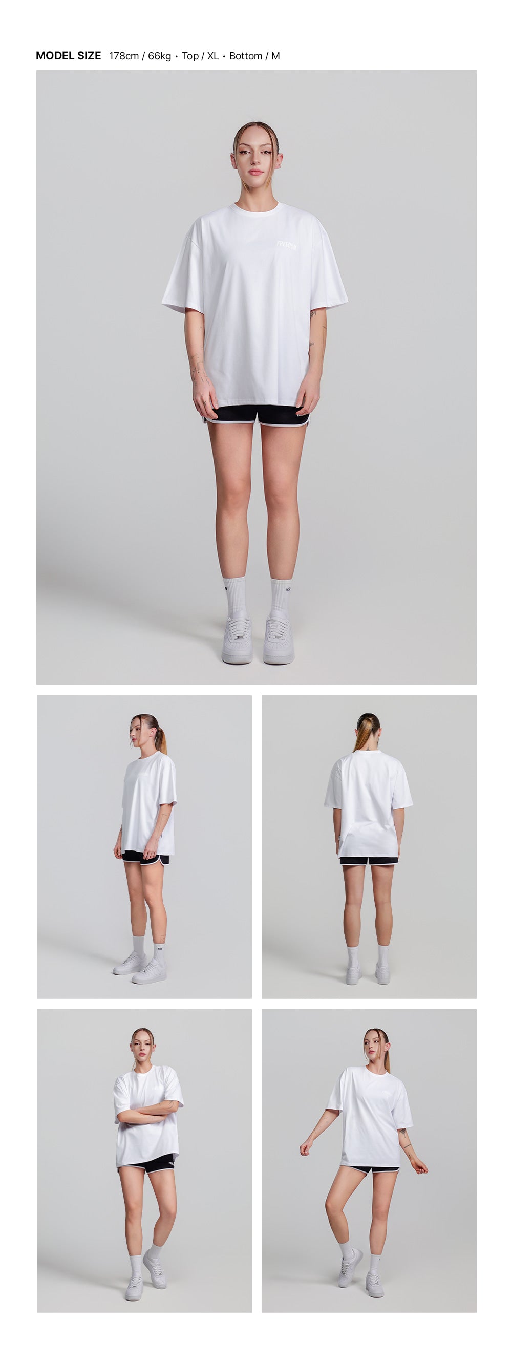 Essential Semi-Overfit T-Shirt (White/White)