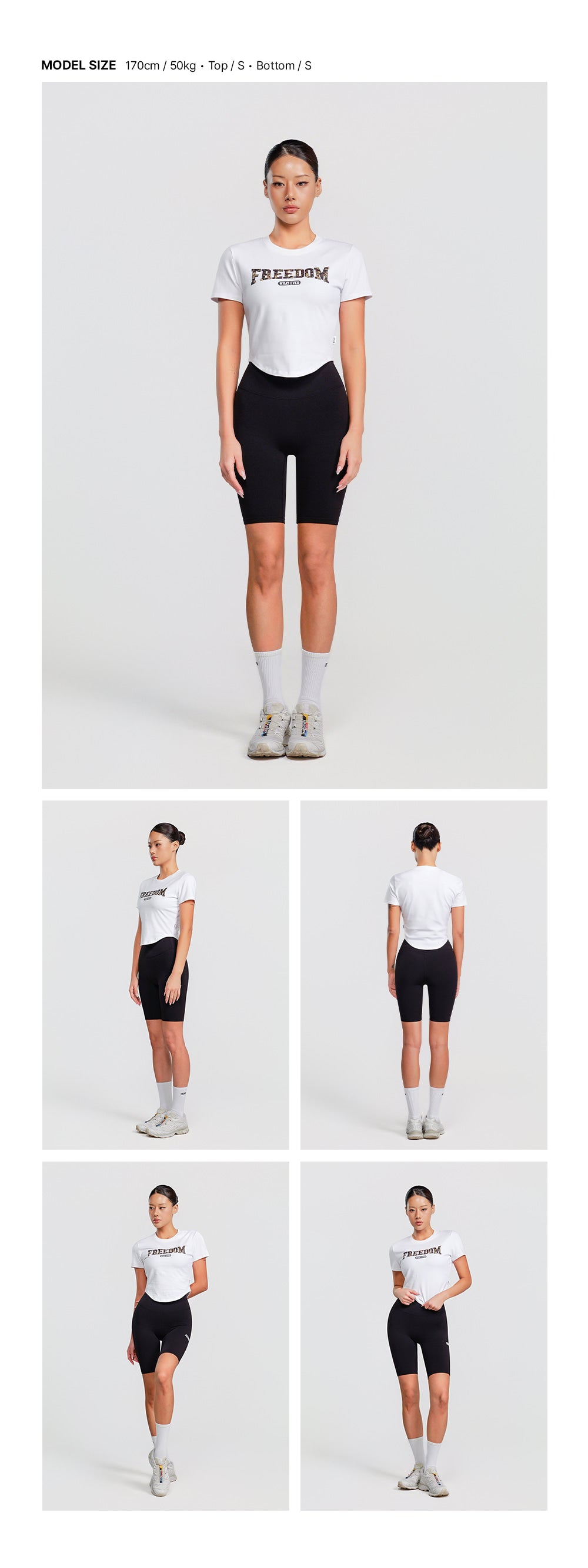 Freedom Camo Logo Crop T-shirt (White)