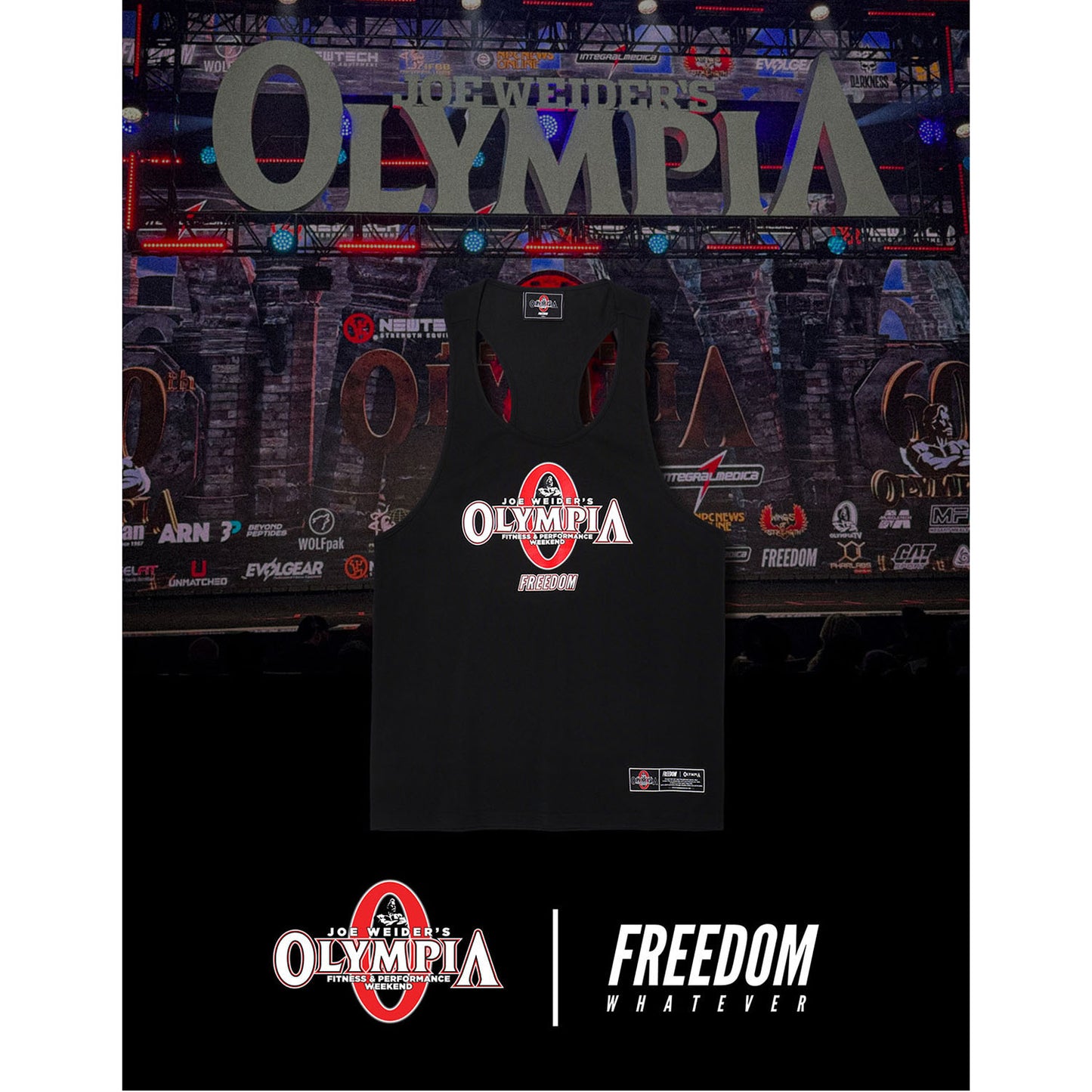 Olympia Big Logo T-Back Sleeveless (Black)
