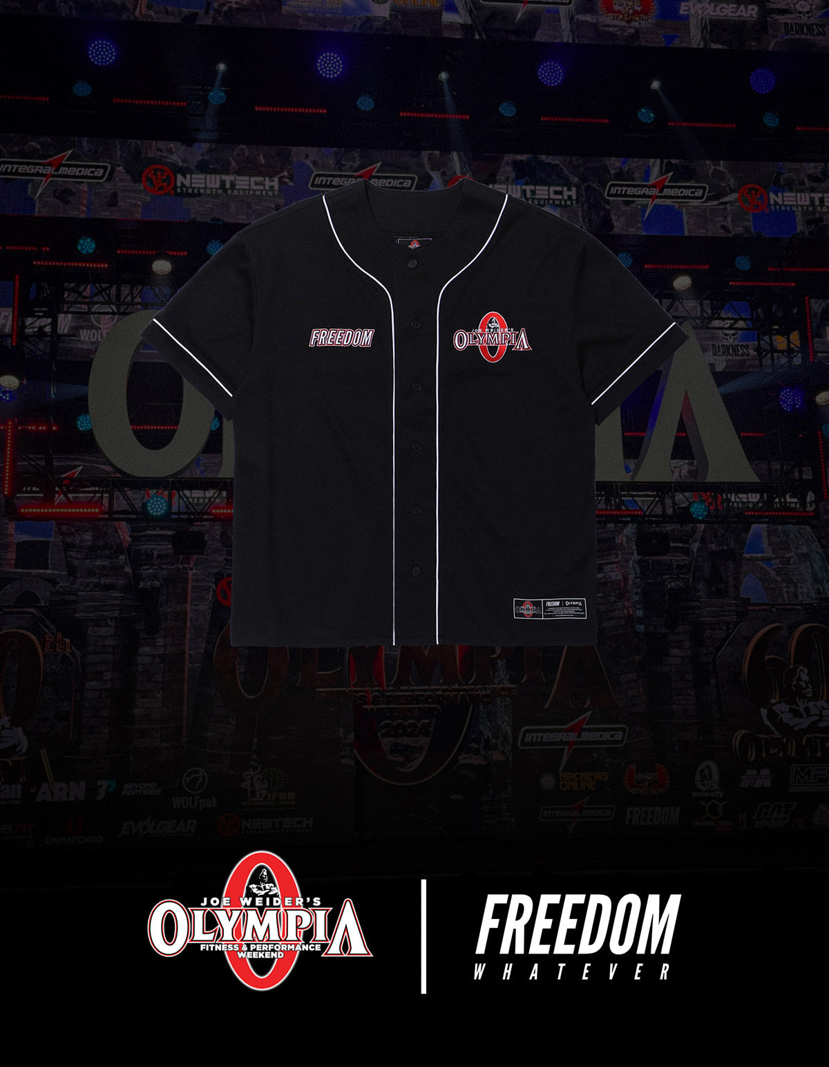 Olympia Baseball Jersey (Black)