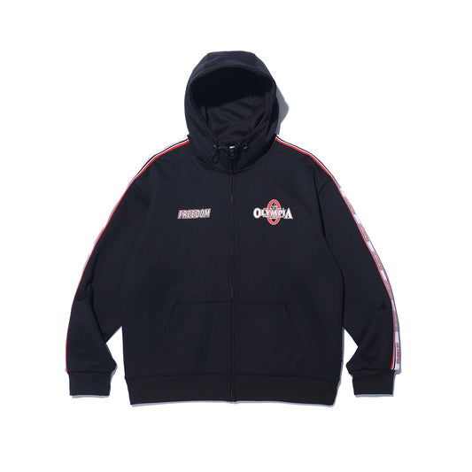 Olympia Lettering Hood Zip-up (Black)