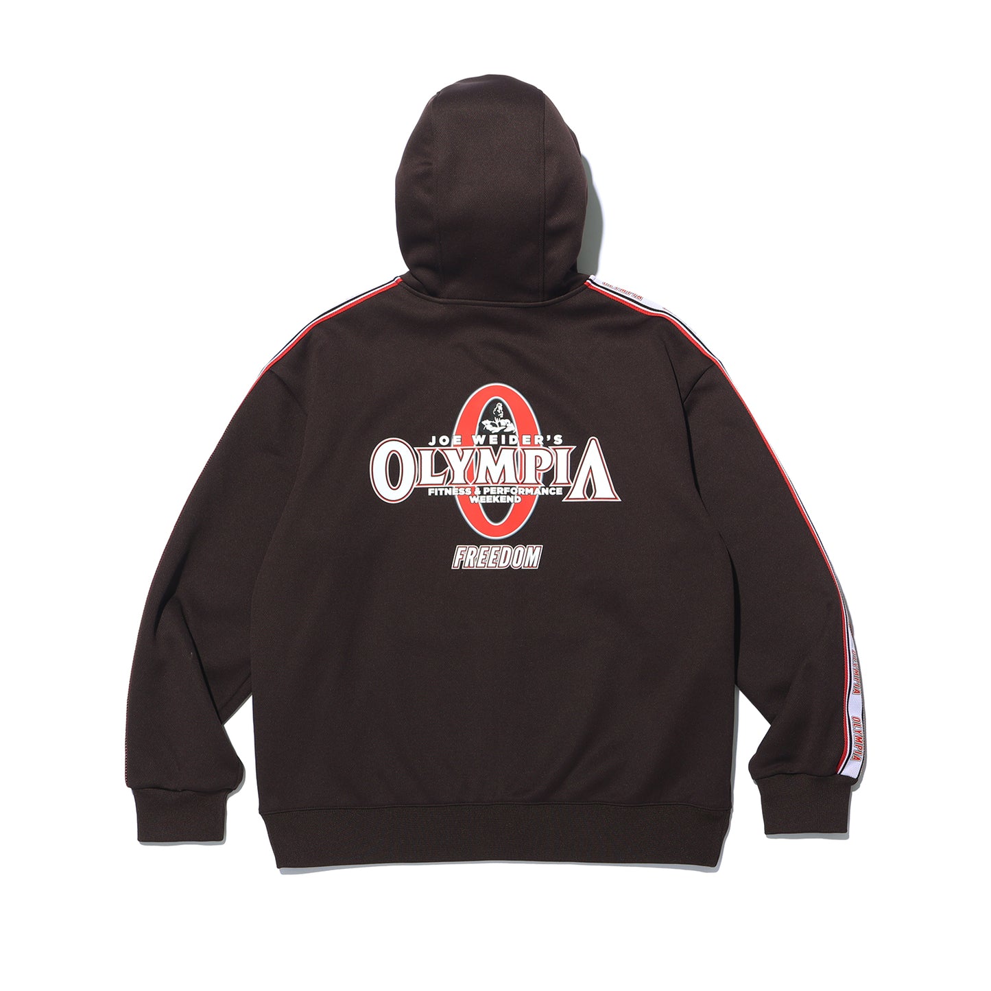 Olympia Lettering Hood Zip-up (Brown)