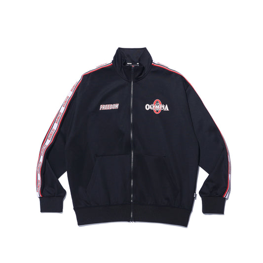 Olympia Lettering Jersey Jacket (Black)