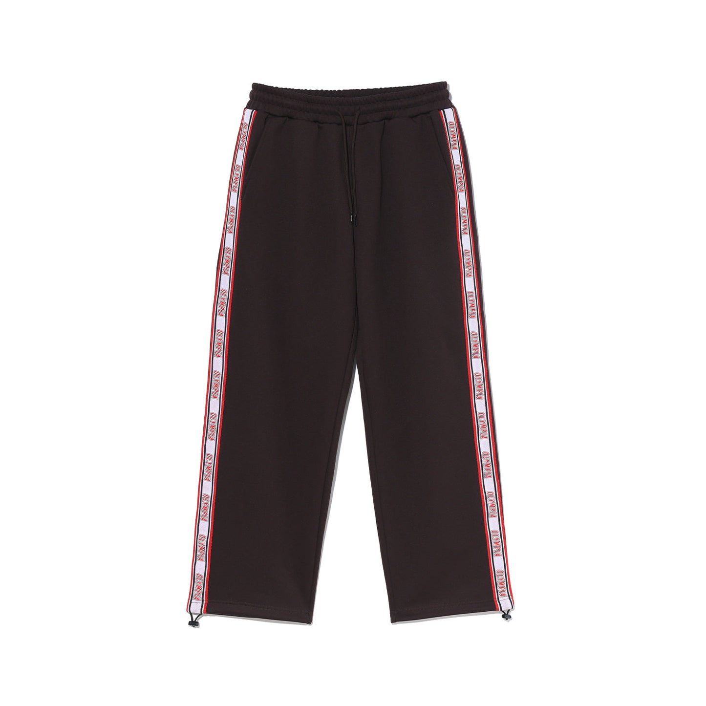 Olympia Lettering Mesh Embossed Pants (Brown)