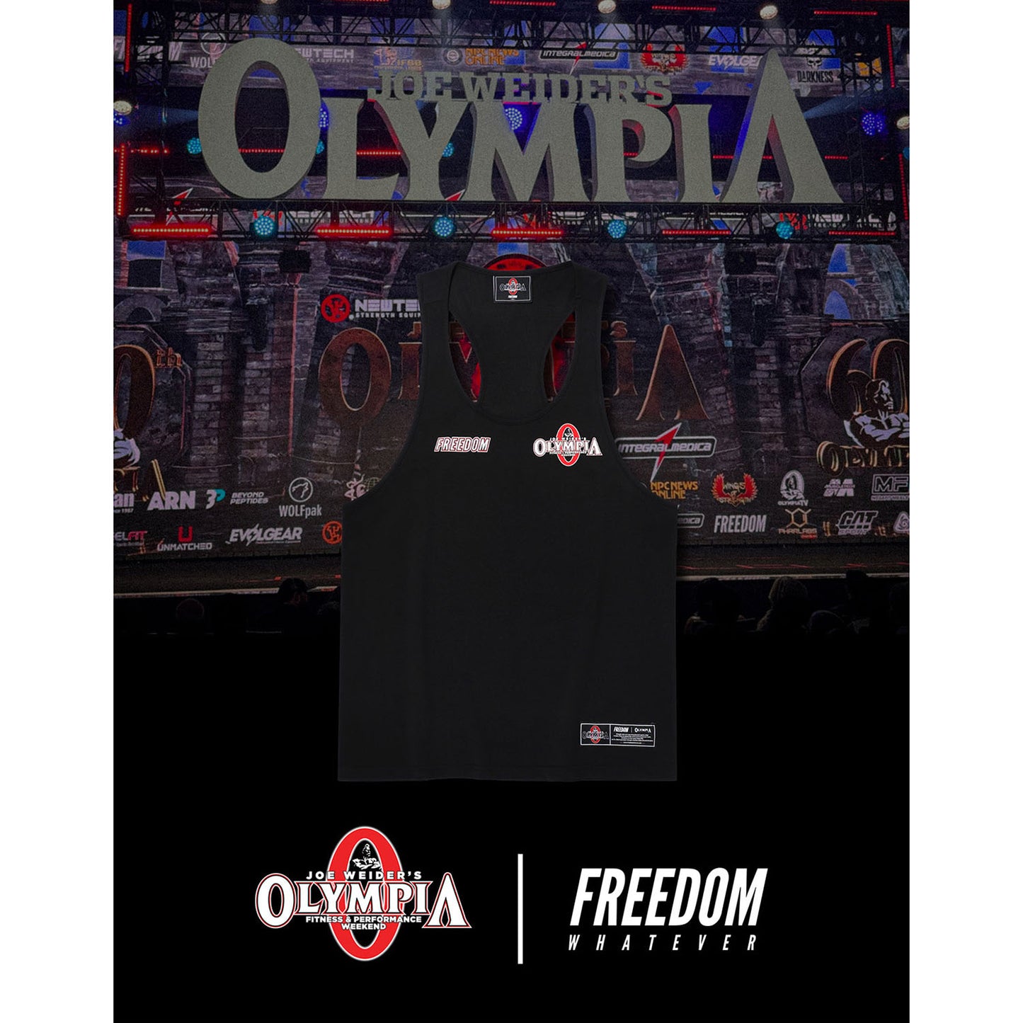Olympia Small Logo T-Back Sleeveless (Black)