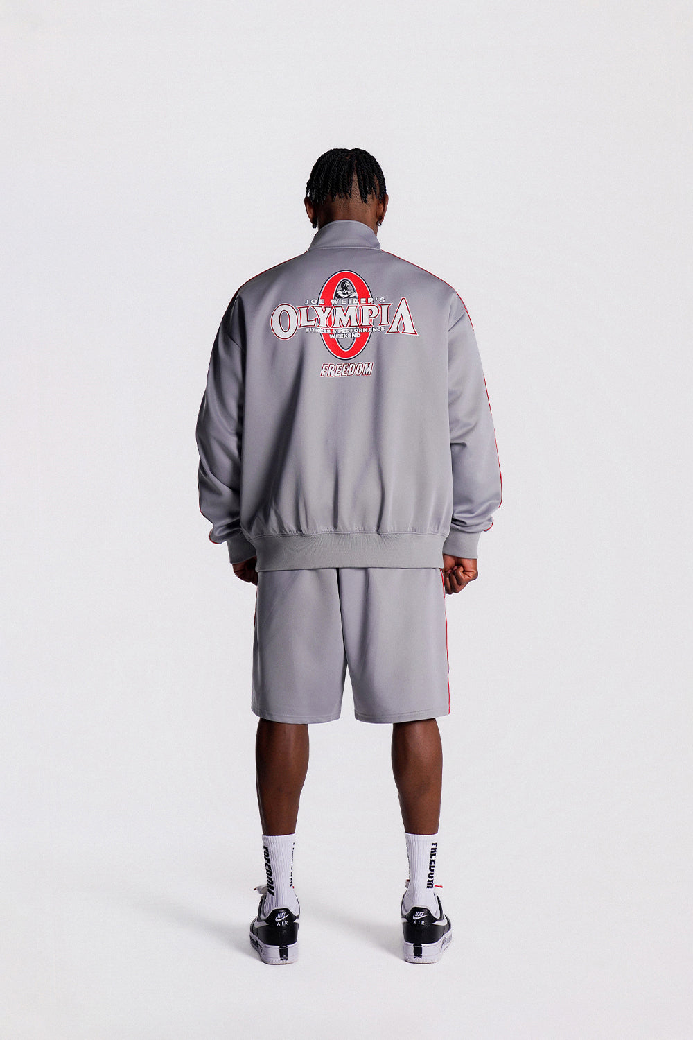 Olympia Lettering Jersey Jacket (Grey)
