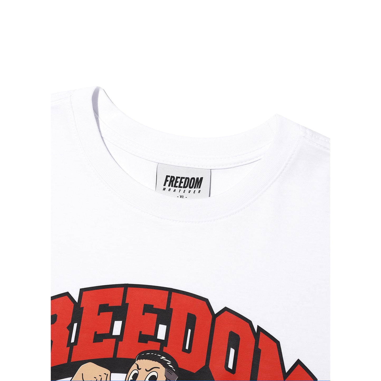 Side Chest Man Print T-Shirt (White)