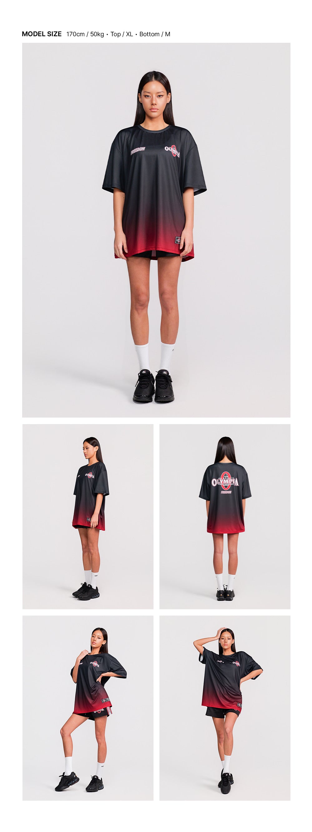 Olympia Gradient Air Short Sleeve T-Shirt (Black)