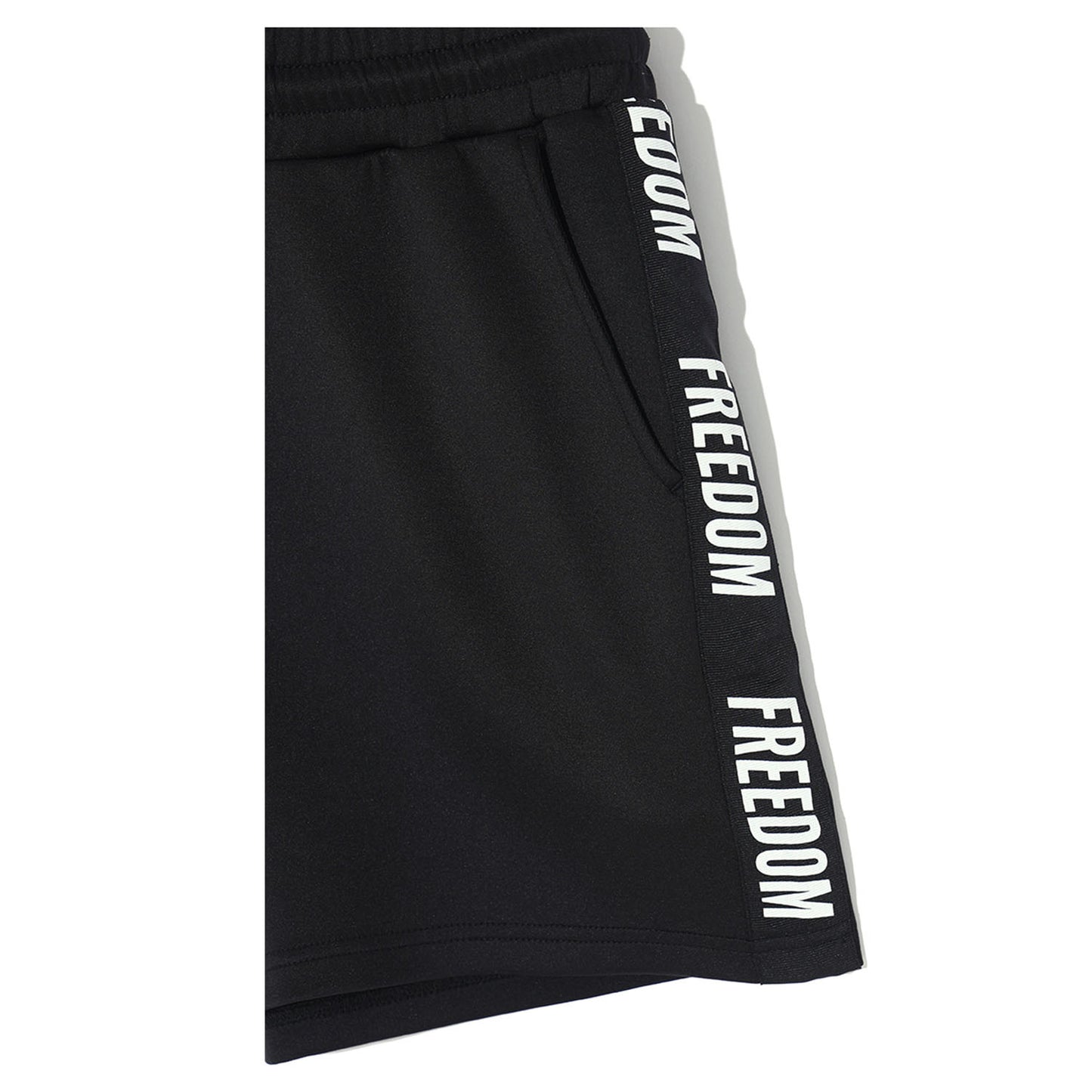 Women's Freedom Lettering Shorts (Black)