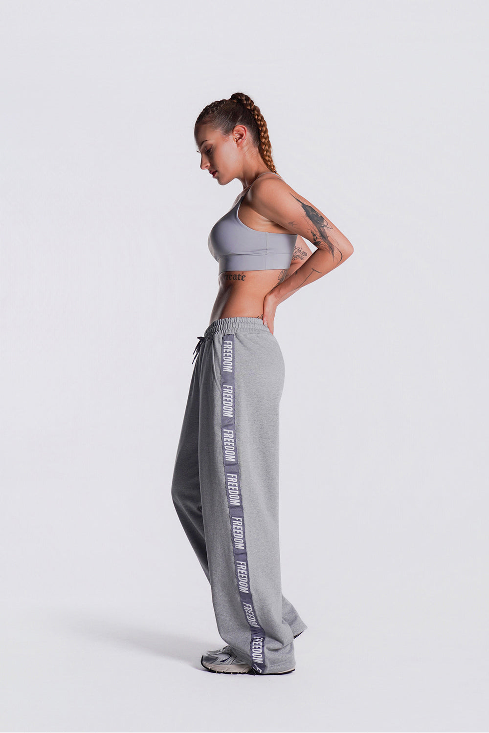 Women's Lettering Sweatpants (Gray)