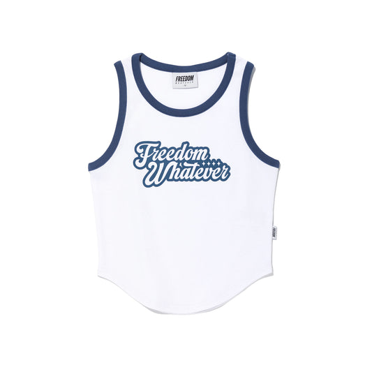Women's Logo Ringer Sleeveless (White)