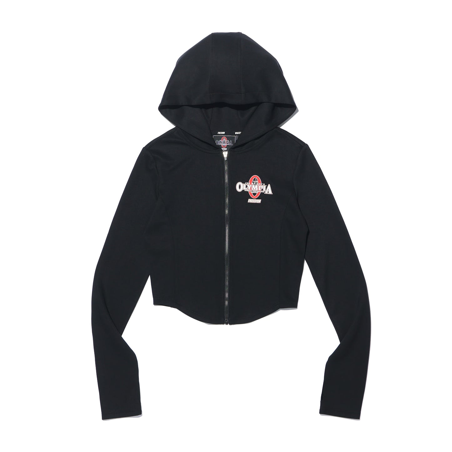 Women's Olympia Slim Hooded Zip-up (Black)