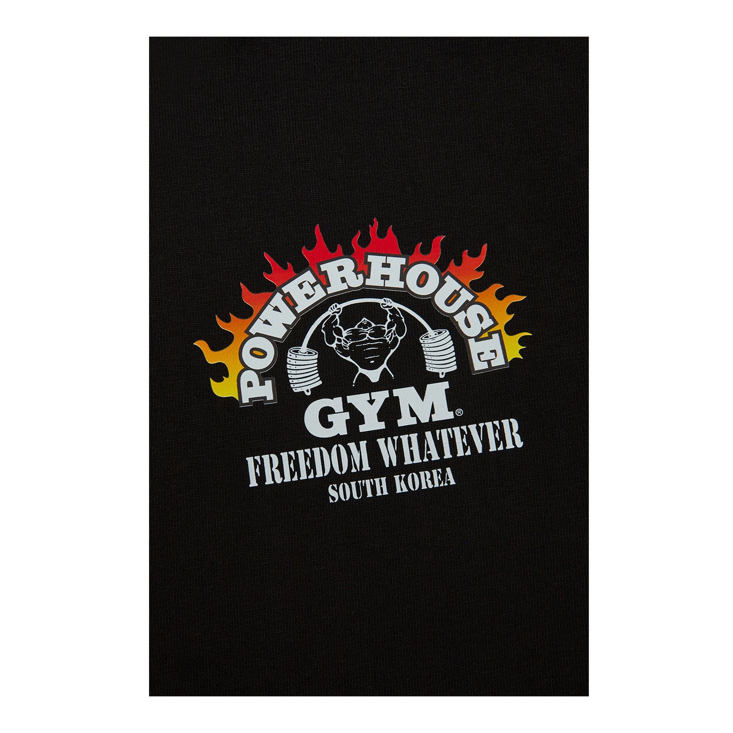 Women's Powerhouse Flame Logo Crop T-Shirt (Black)