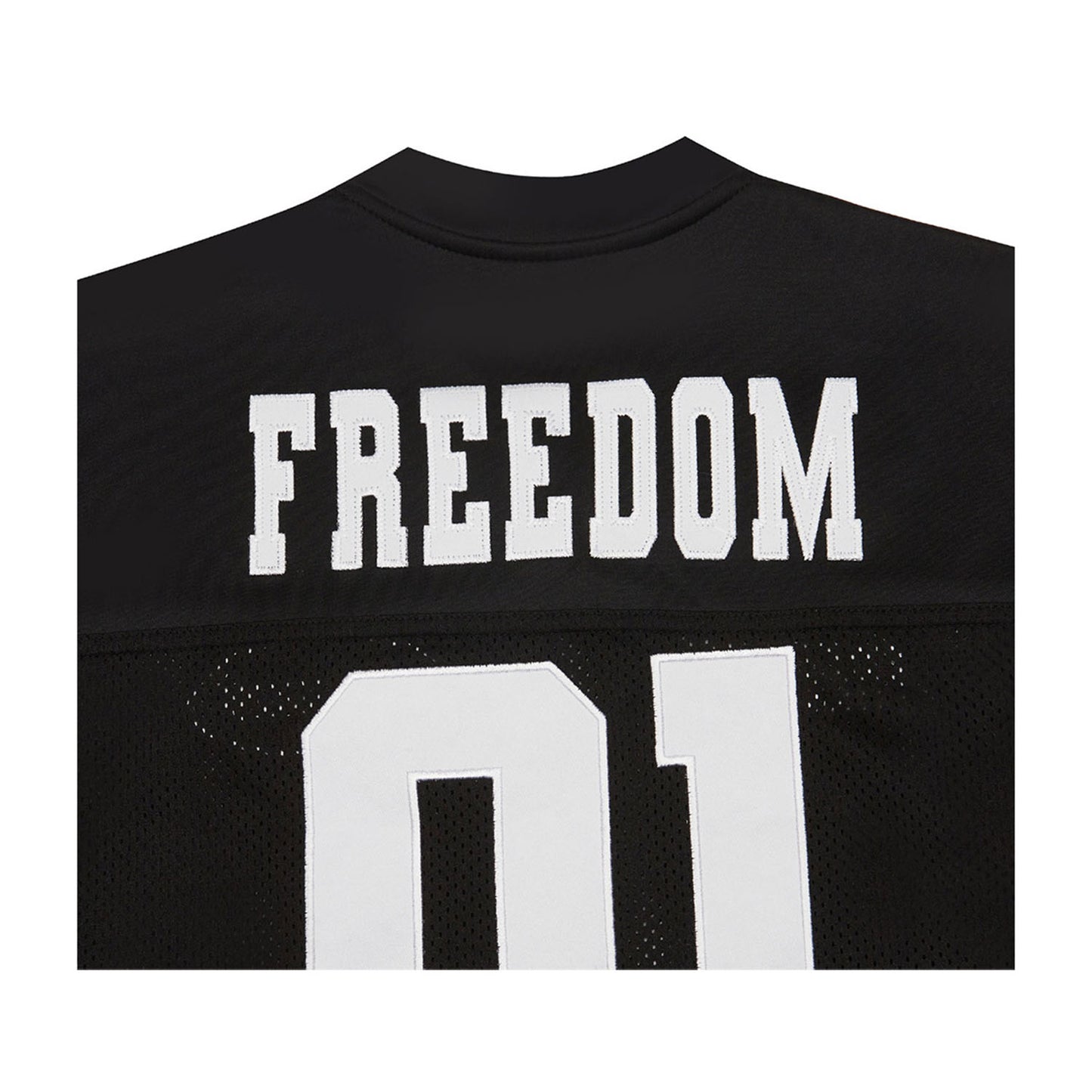 Womens FREEDOM Crop Rugby Jersey (Black/White)