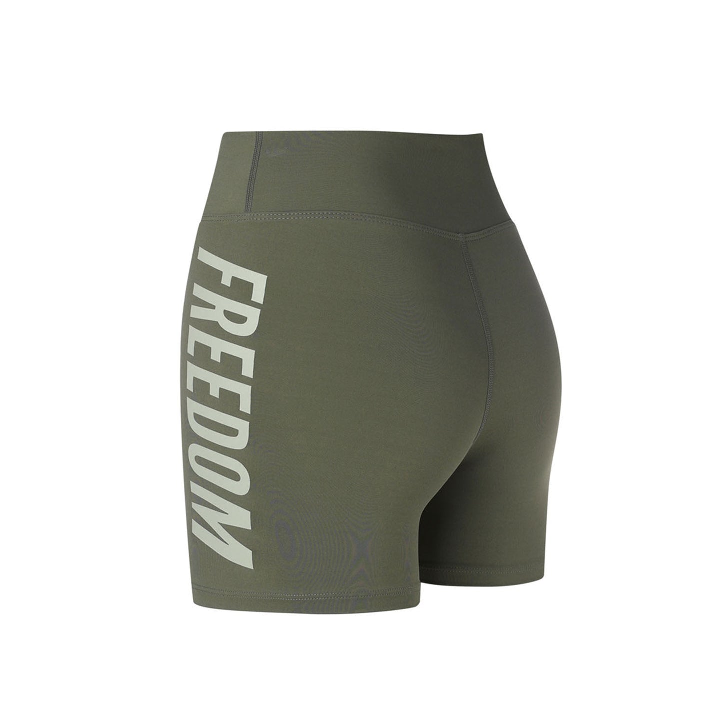 Women's Freedom Big Logo Biker Shorts (Khaki)