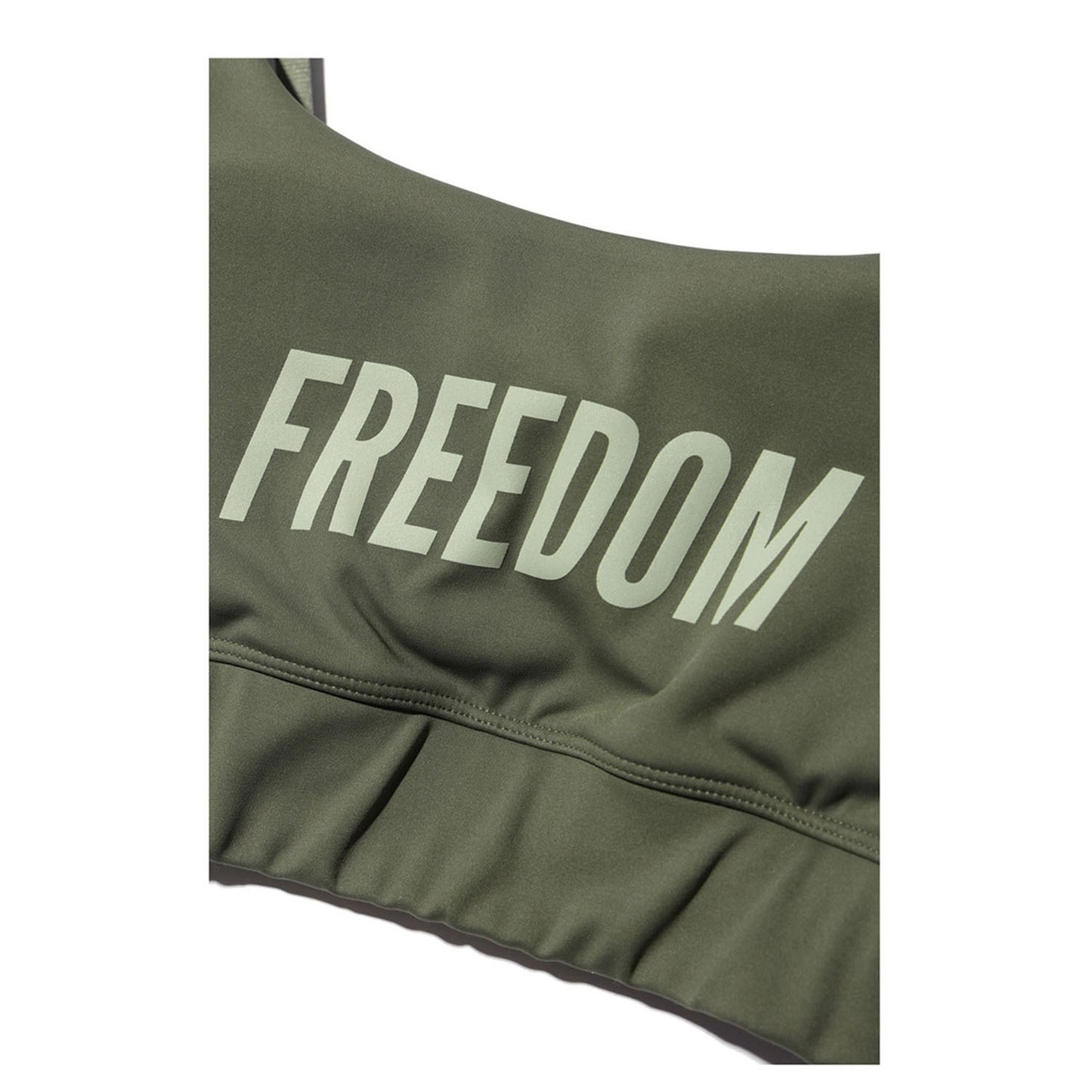 Women's Freedom Big Logo Bra Top (Khaki)