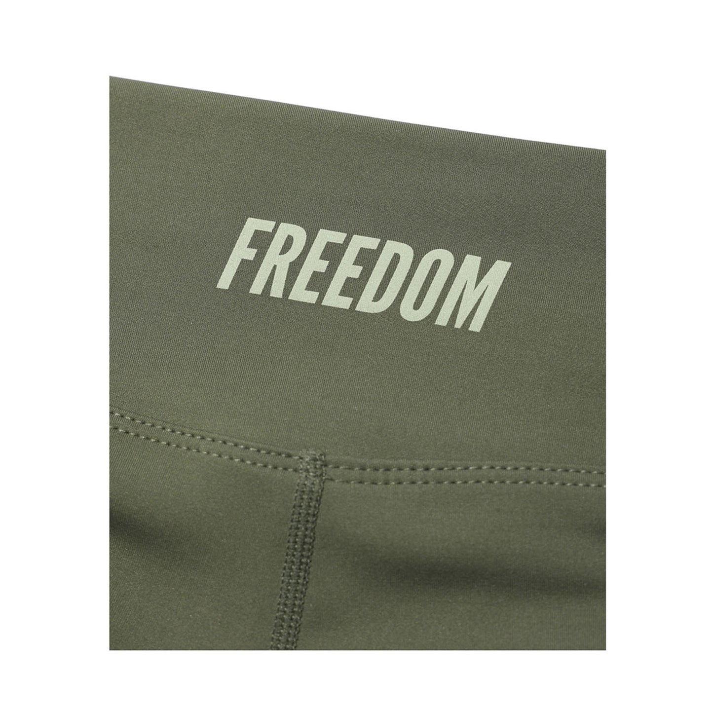 Women's Freedom Small Logo Biker Shorts (Khaki)