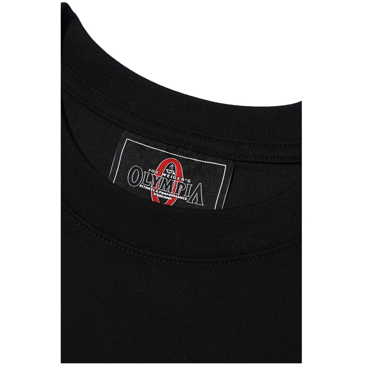 Womens Olympia Big Logo Crop T-Shirts (Black)
