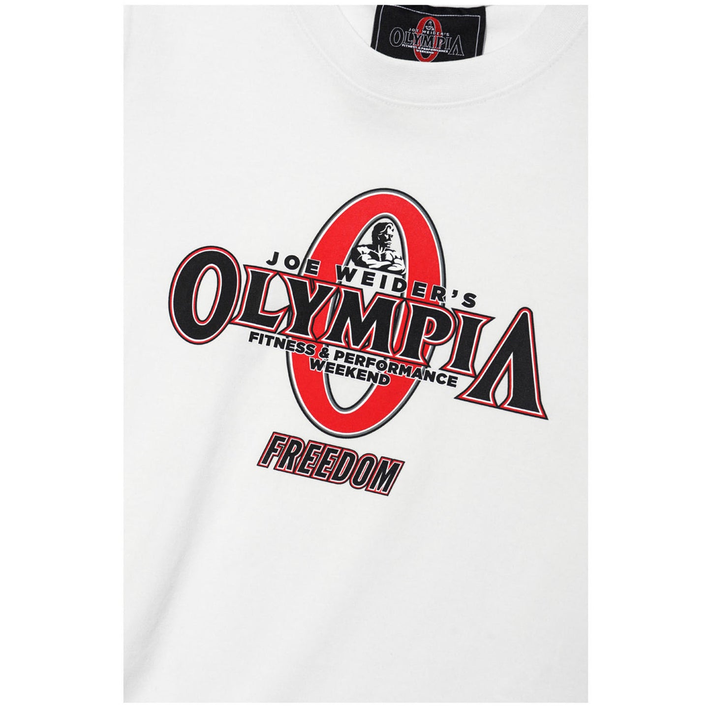 Womens Olympia Big Logo Crop T-Shirts (White)