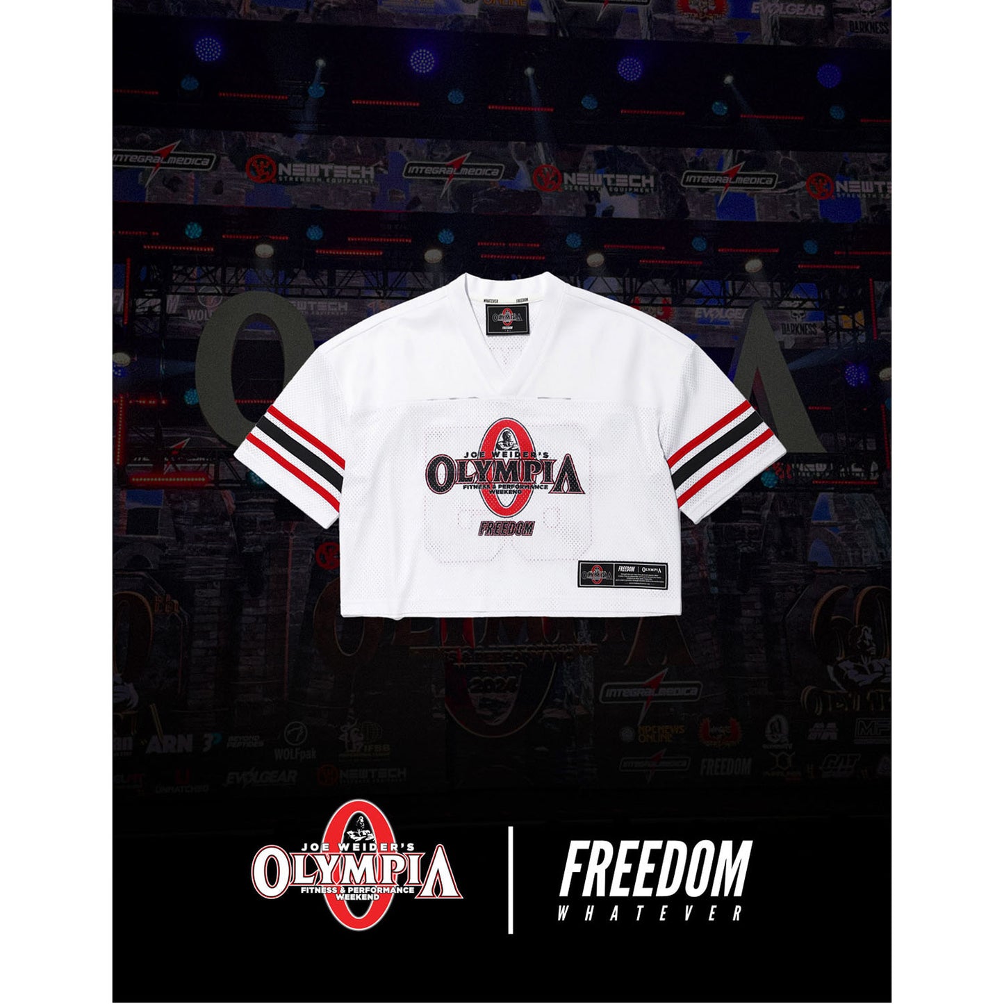 Women's Olympia Crop Rugby Jersey (White)