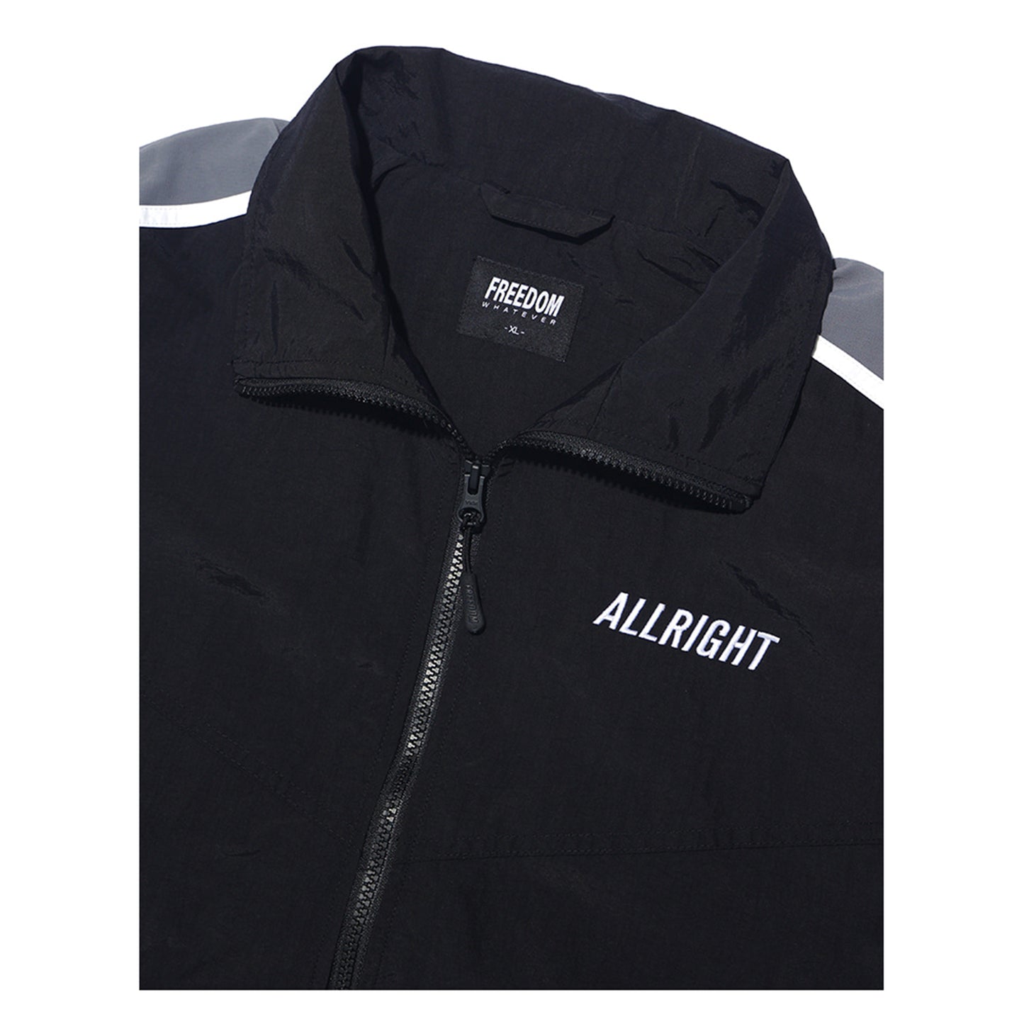 ALLRIGHT Sideline Windbreaker Jacket (Black/Gray)