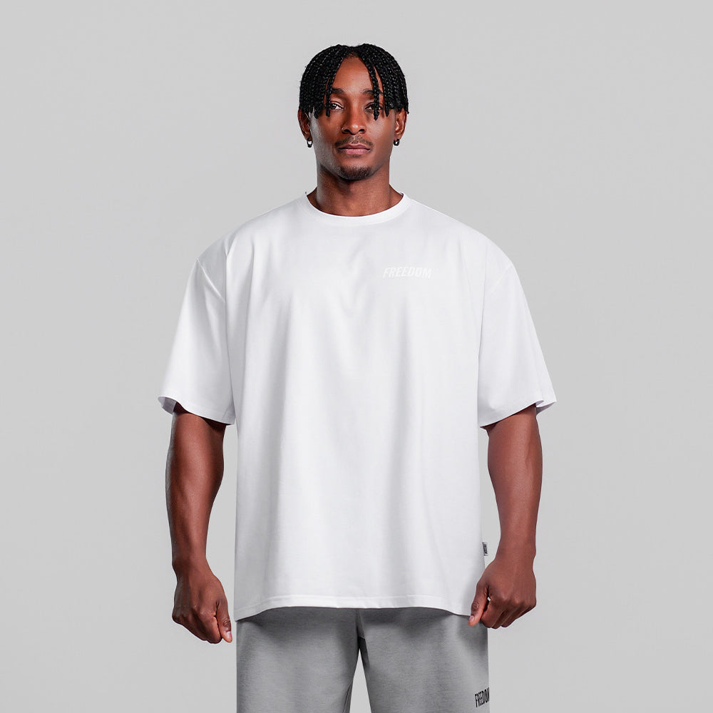 Essential Semi-Overfit T-Shirt (White/White)